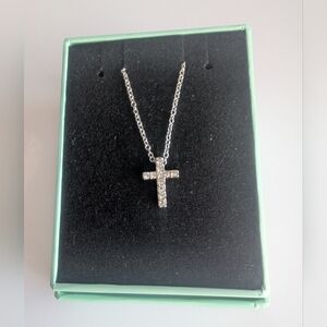 NWOT Silver Cross Adjustable Pendant Necklace Hallmark